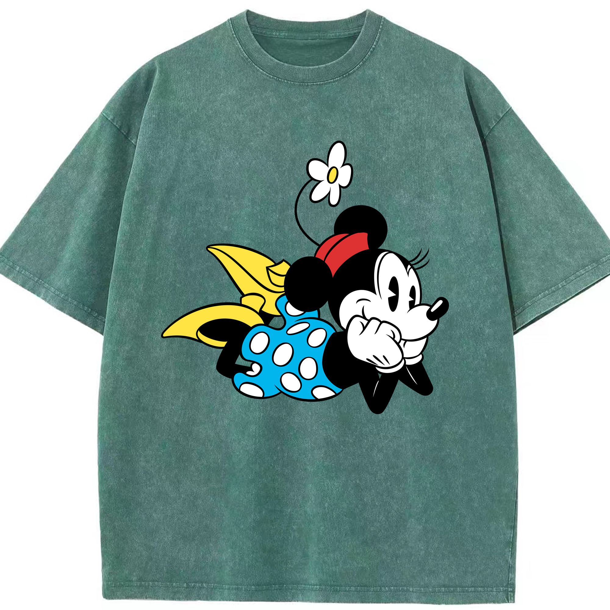 （画像用） ミッキーマウス Mickey Mouse 綿100% ヴィンテージ風 半袖Tシャツ（フロントプリント）